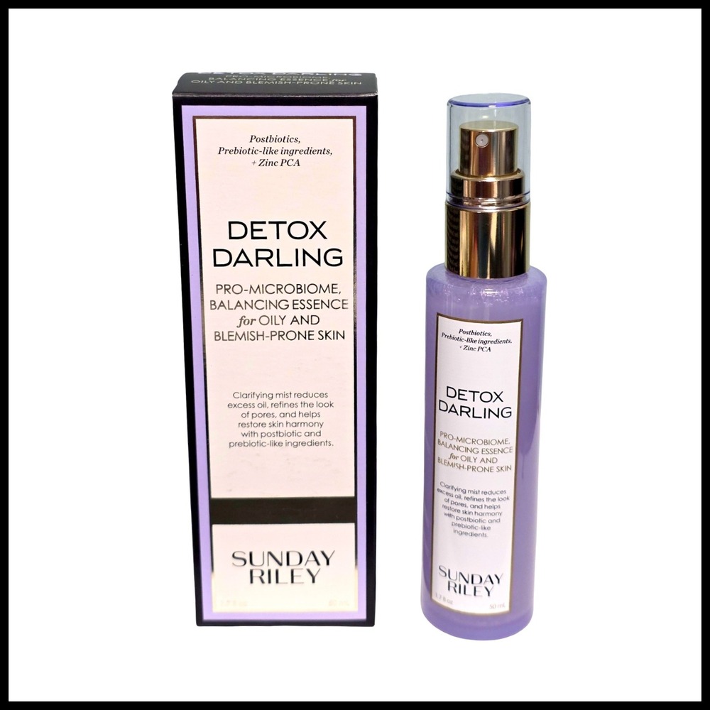 Sunday Riley Detox Darling Pro-Microbiome Balancing Essence 1.7oz Mist Oily Skin